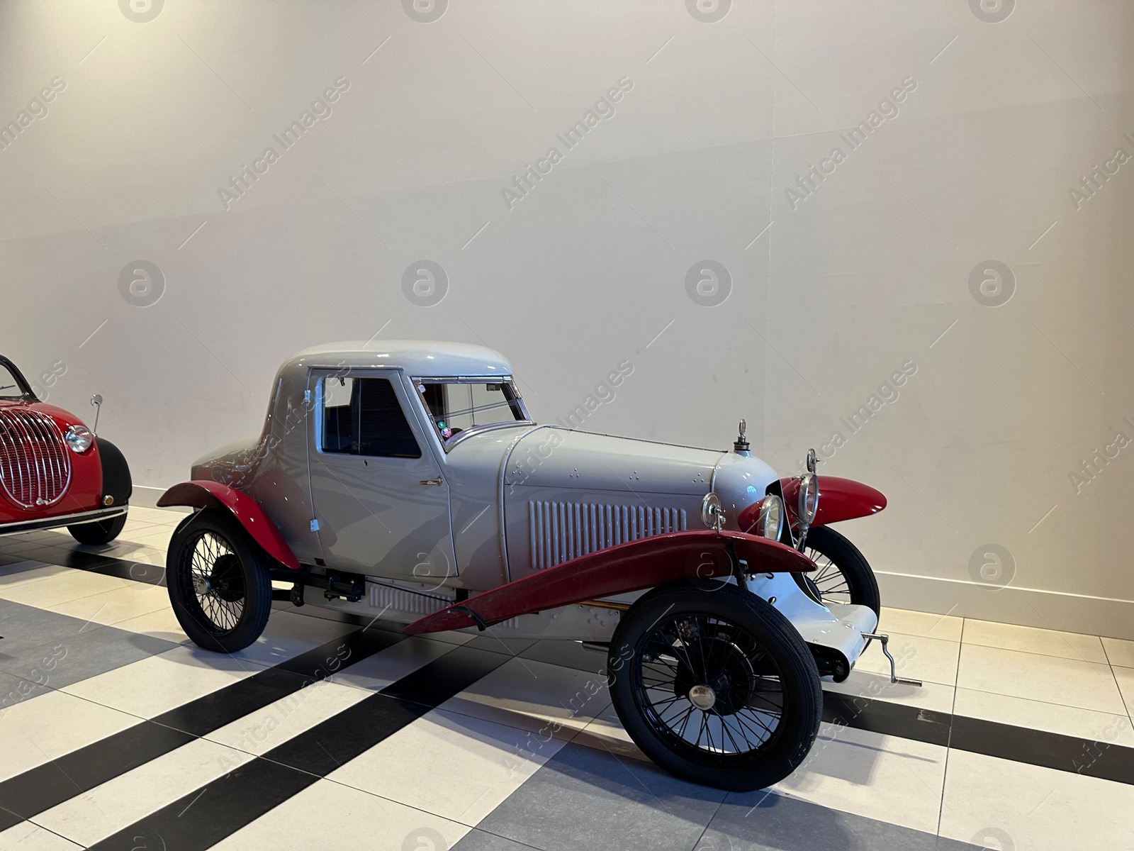 Photo of Hague, Netherlands - November 8, 2022: View of different retro cars in Louwman museum