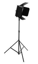Professional lighting equipment for video production isolated on white