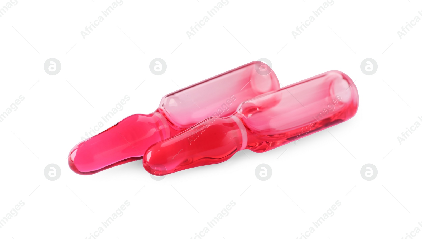 Photo of Pharmaceutical ampoules with medication on white background