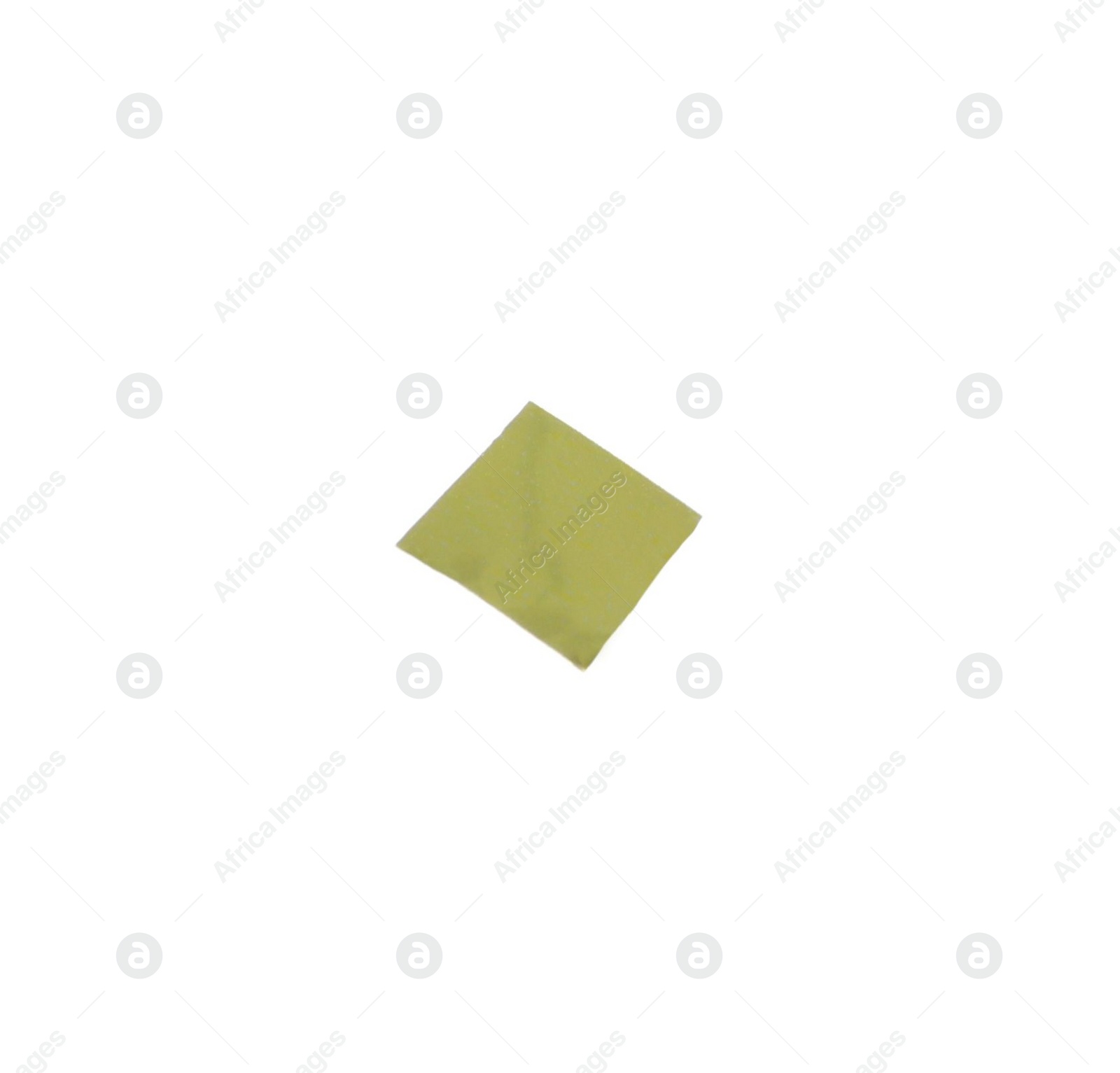 Photo of Piece of golden confetti isolated on white