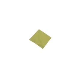 Piece of golden confetti isolated on white