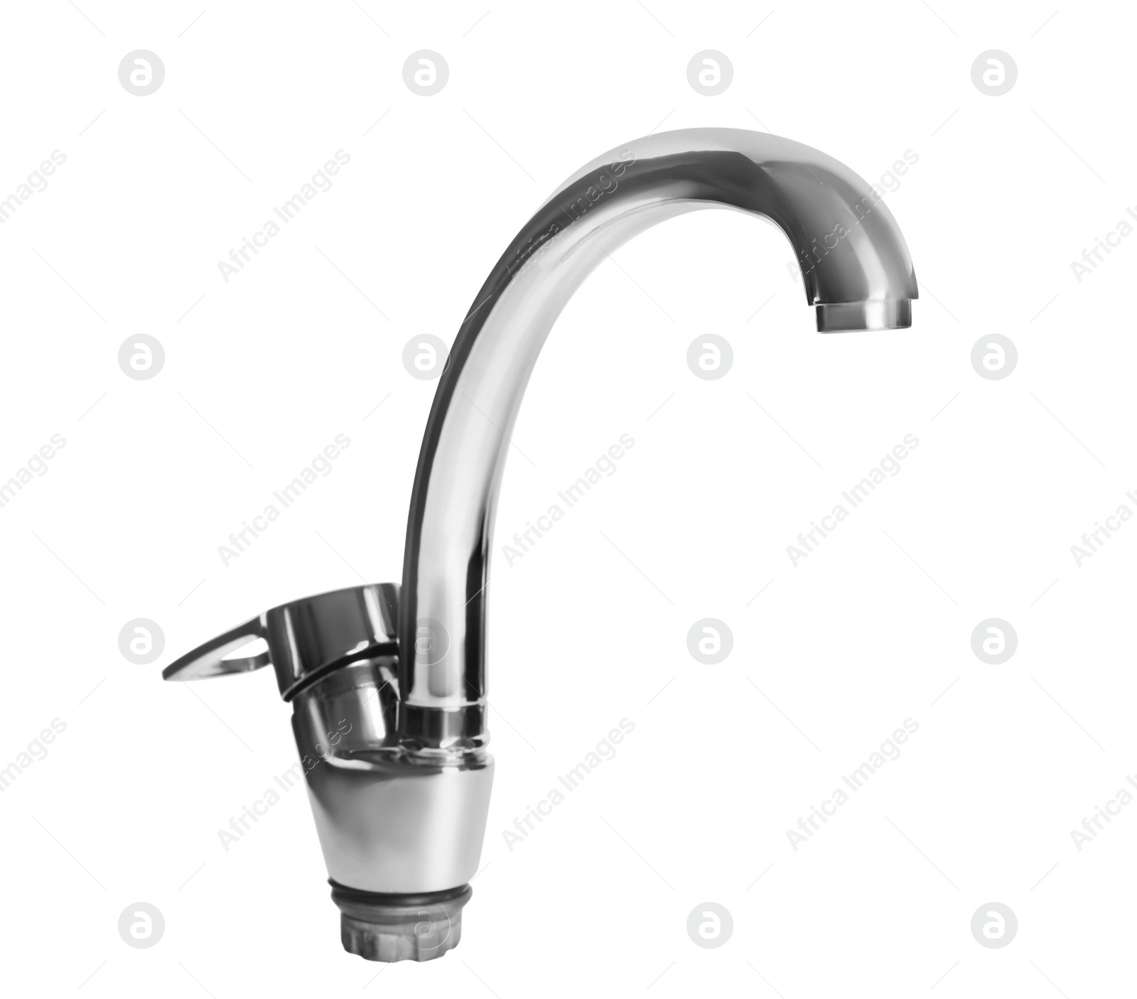 Photo of Single handle water tap isolated on white