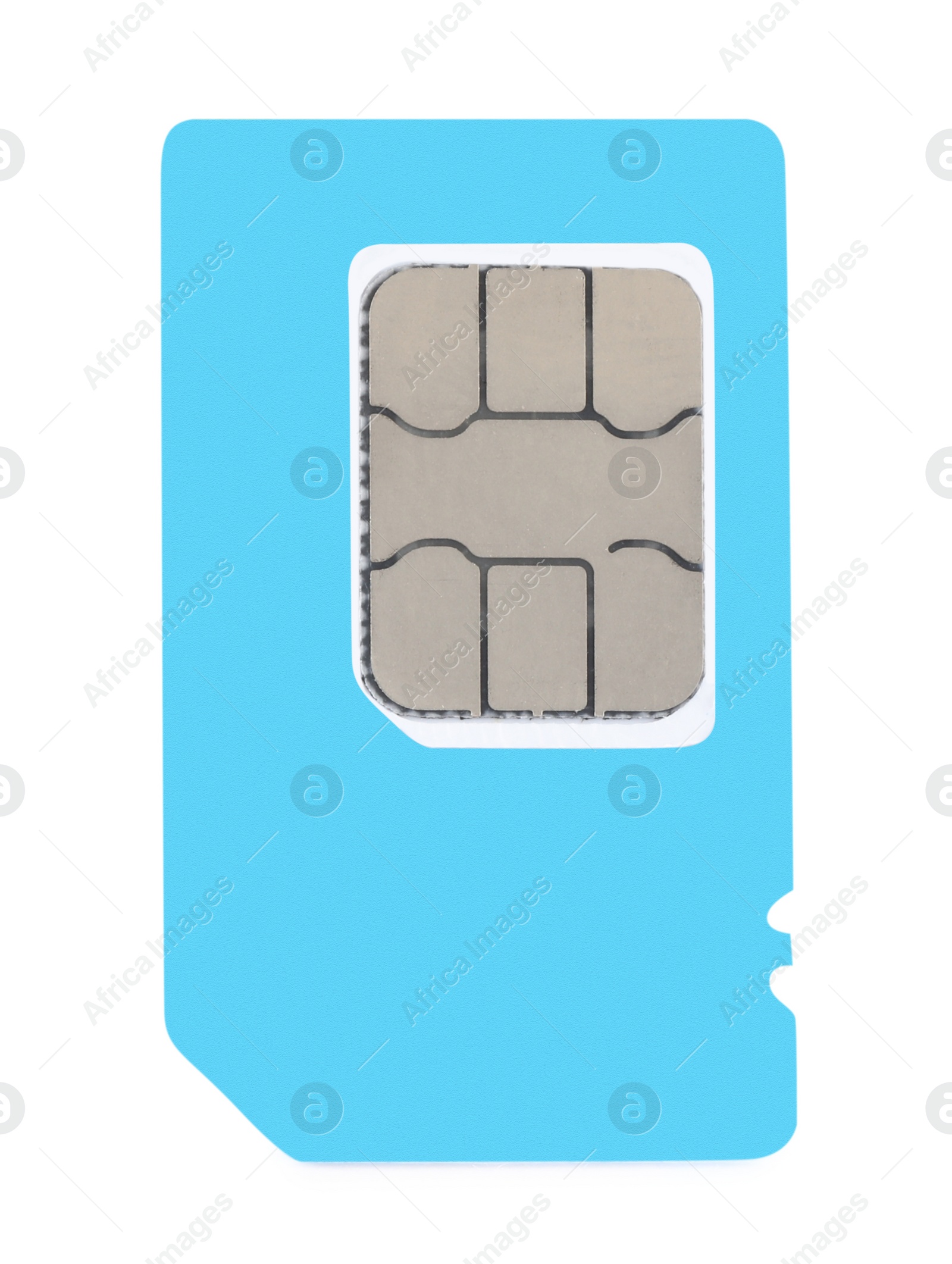 Photo of Modern color SIM card isolated on white