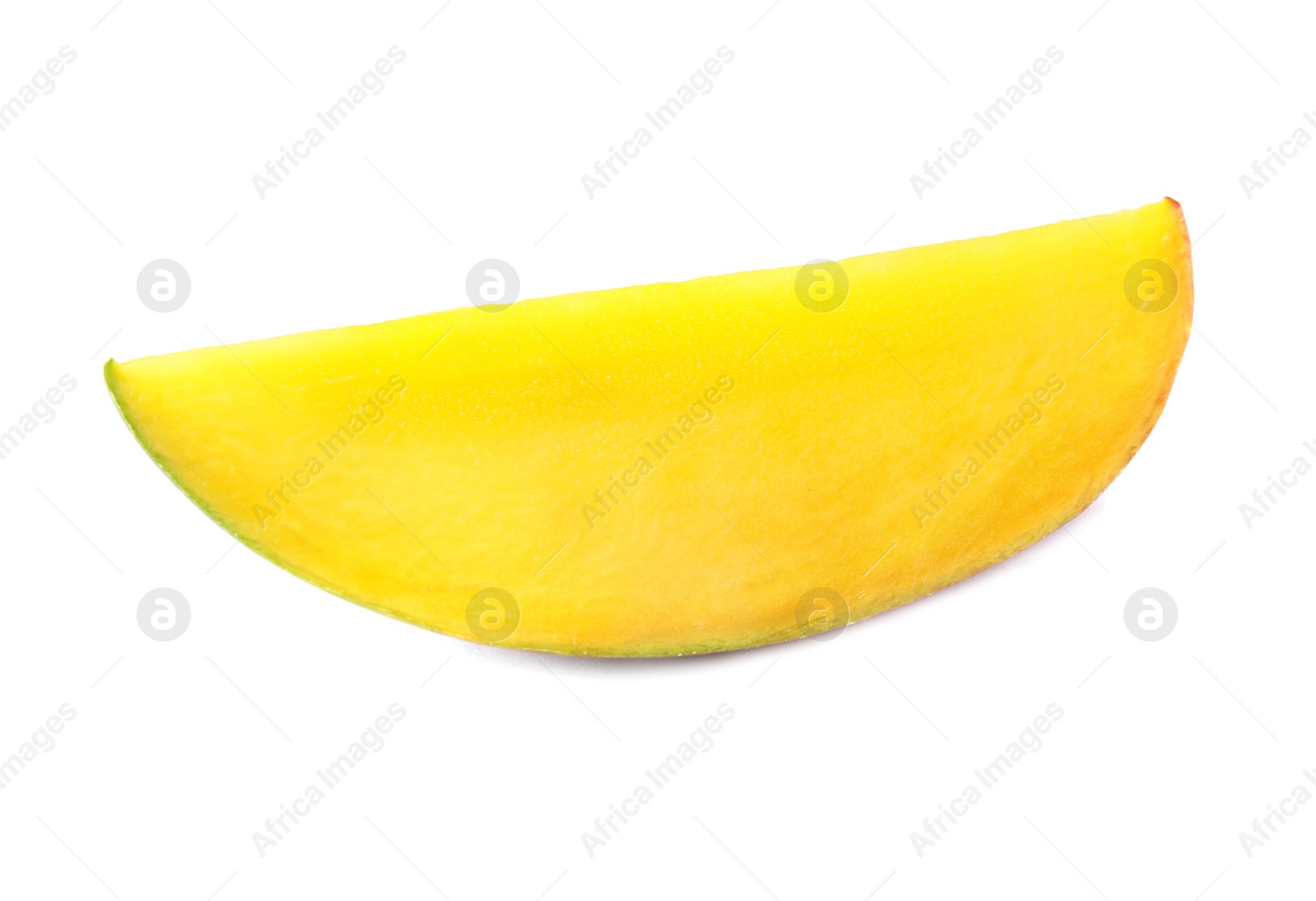 Photo of Fresh juicy mango slice isolated on white