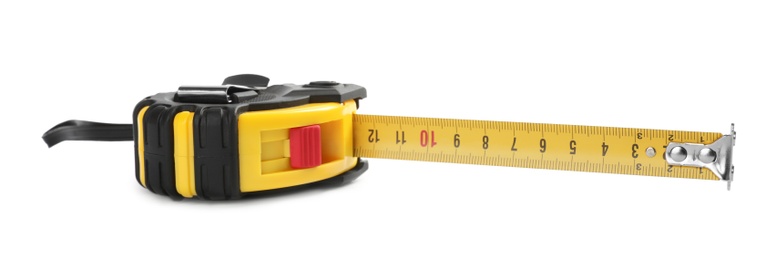 Tape measure isolated on white. Construction tool