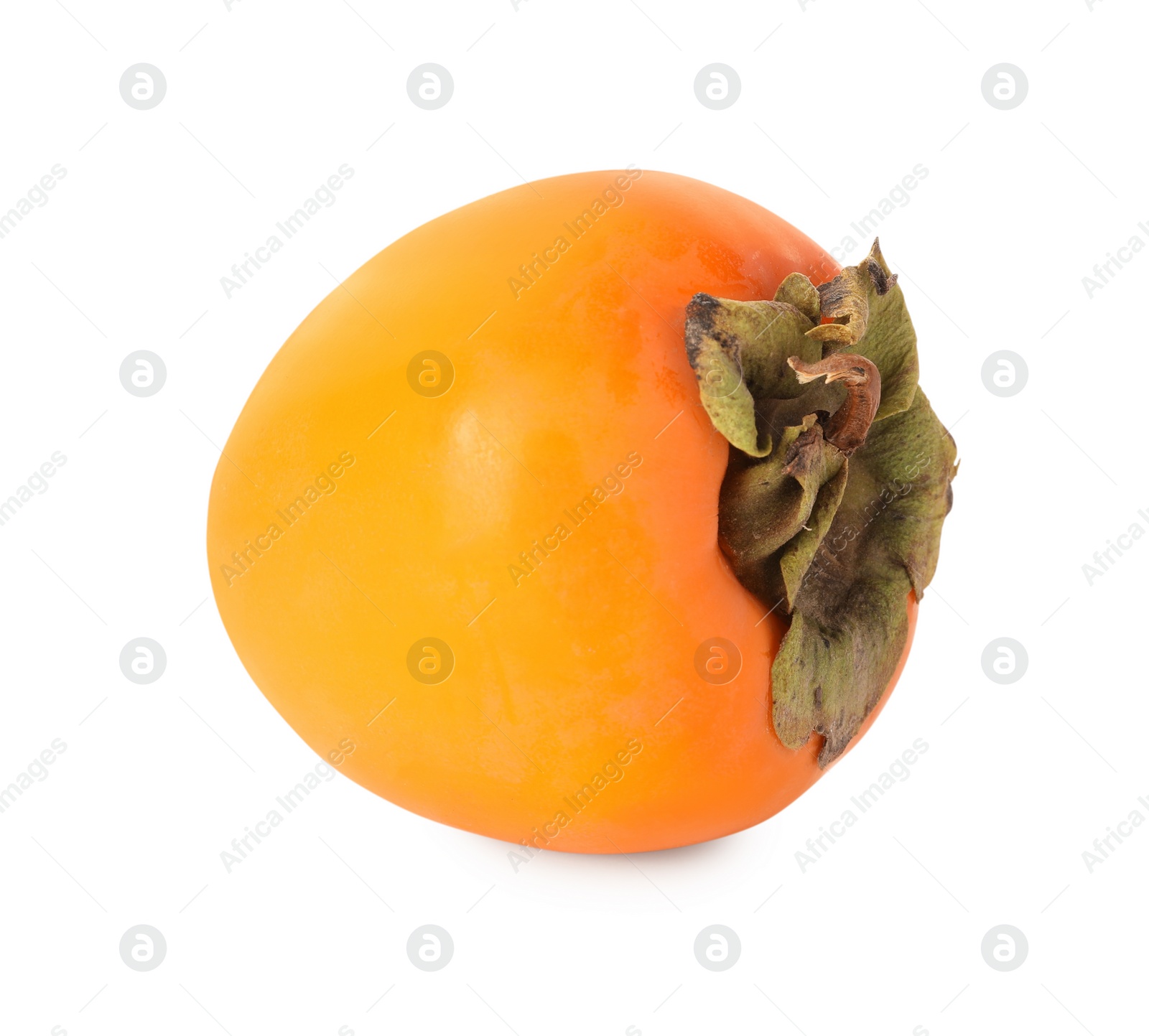 Photo of Delicious ripe juicy persimmon isolated on white