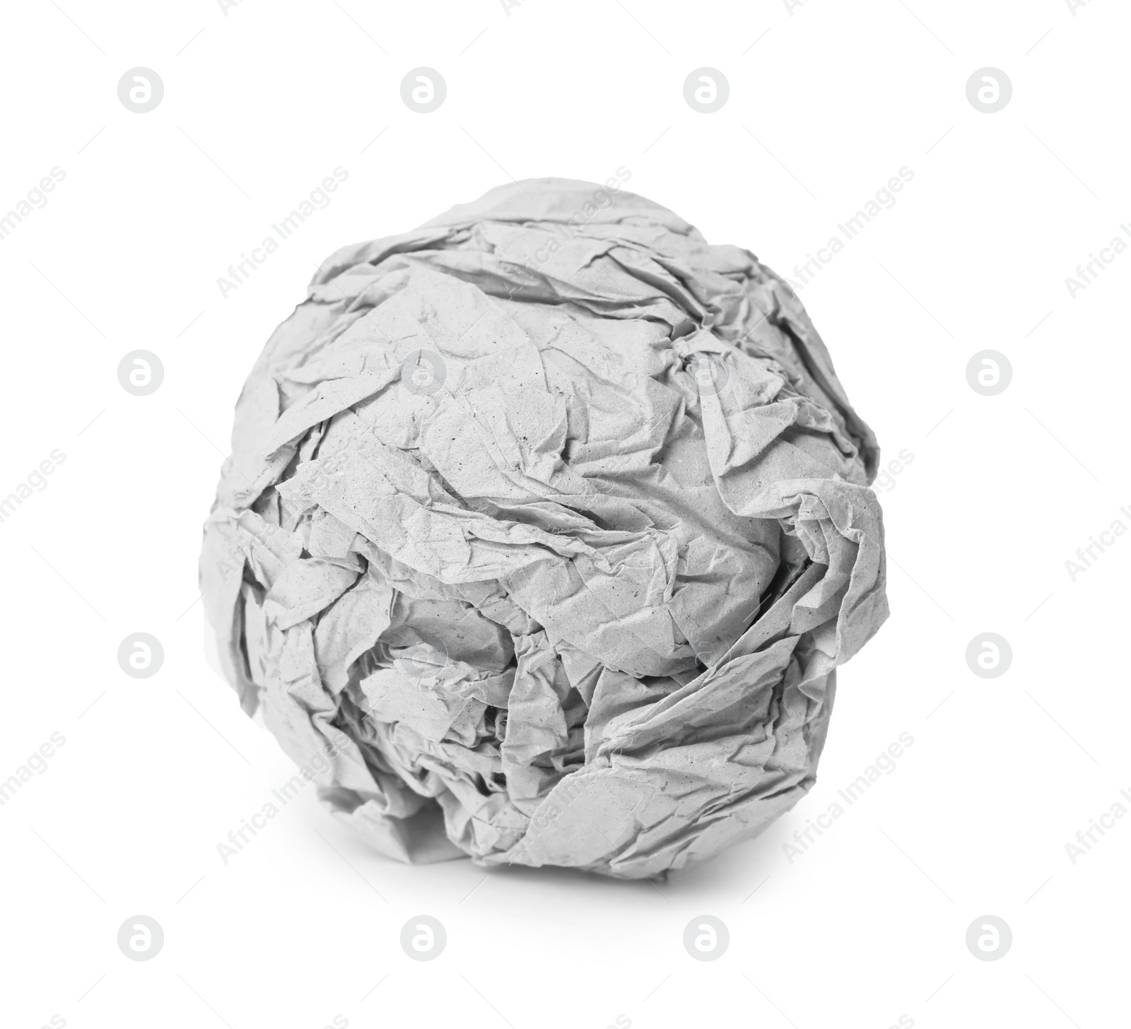 Photo of Sheet of crumpled paper isolated on white