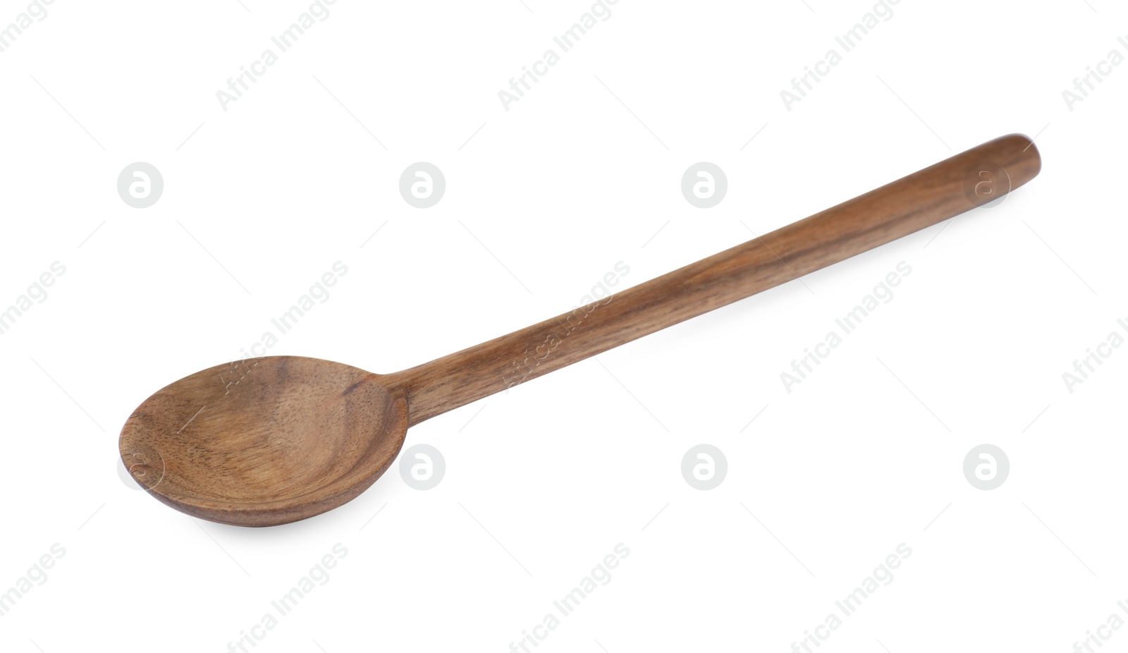 Photo of Wooden spoon isolated on white. Cooking utensil