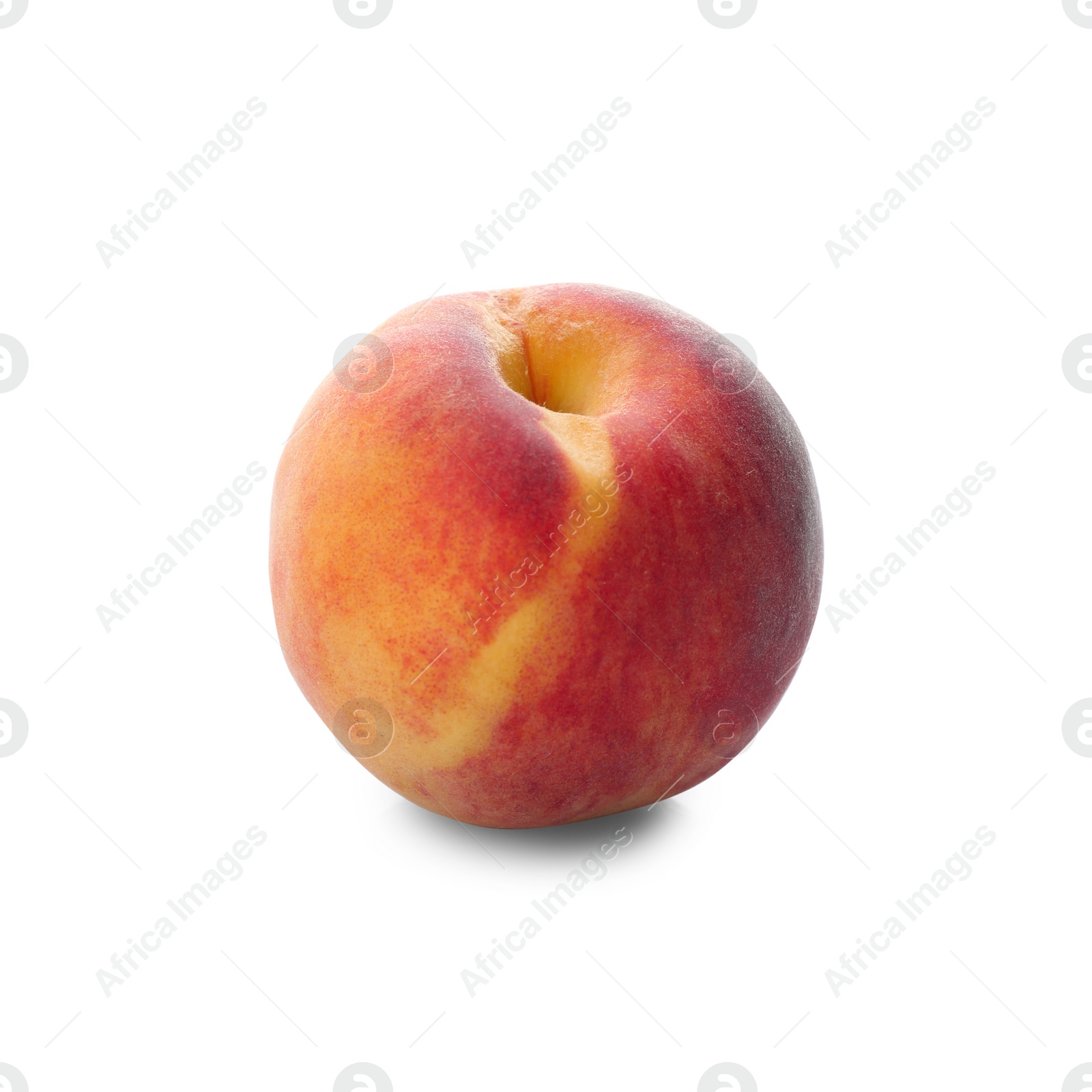 Photo of Delicious ripe juicy peach isolated on white