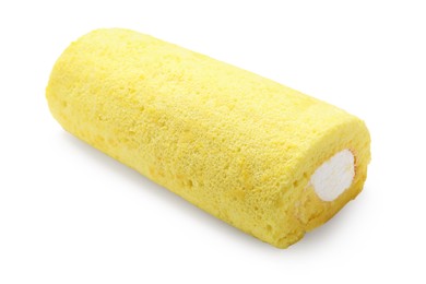 Photo of One delicious cake roll isolated on white