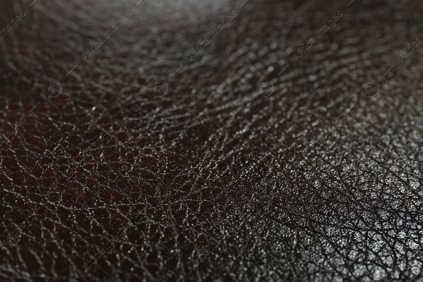 Photo of Texture of brown leather as background, closeup