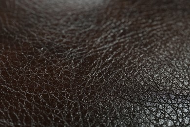 Texture of brown leather as background, closeup