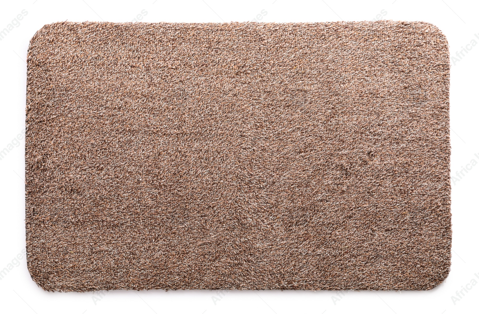 Photo of New clean door mat on white background, top view