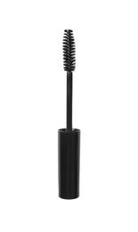 Photo of One mascara applicator isolated on white, top view. Makeup product