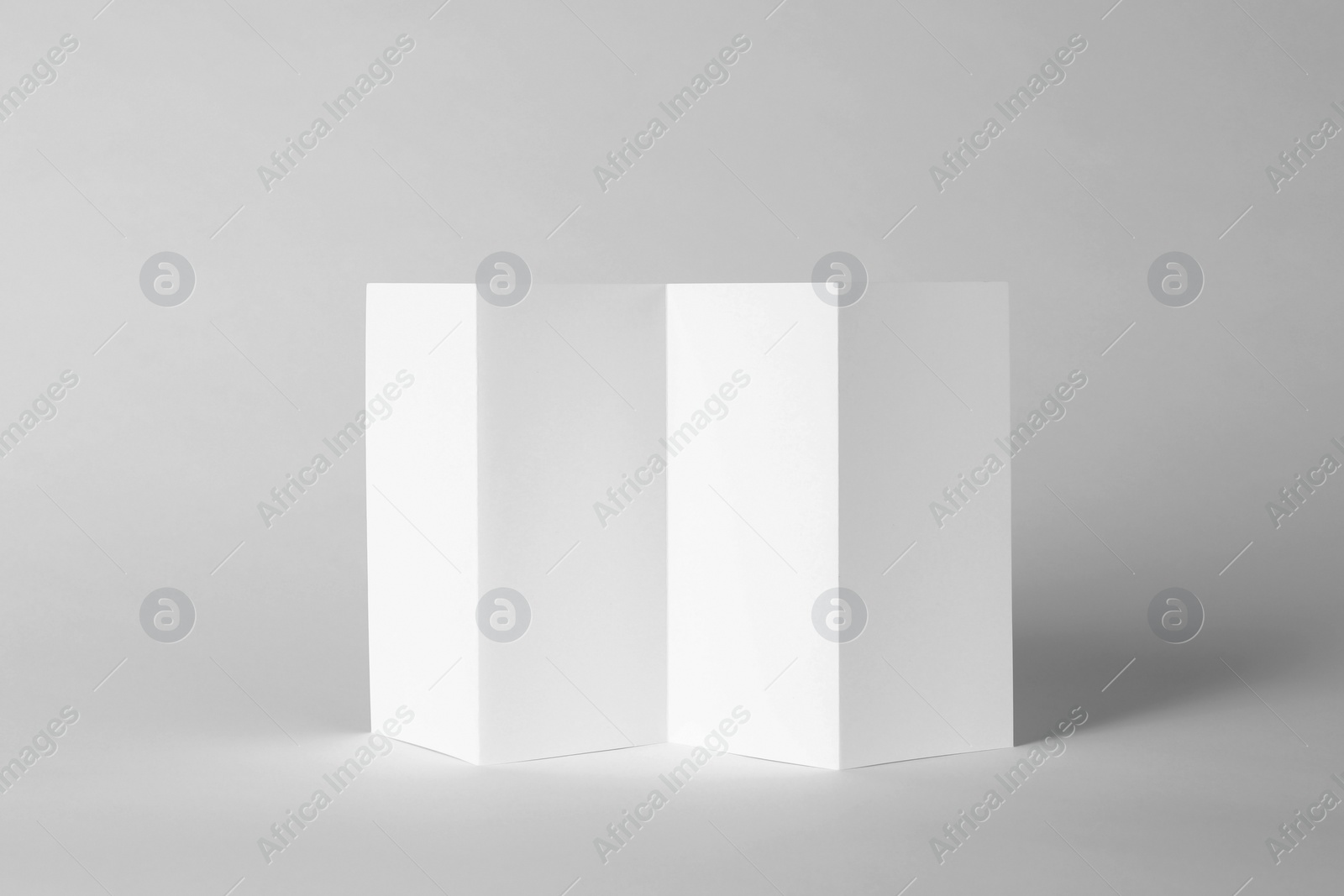 Photo of Blank brochure mock up on color background