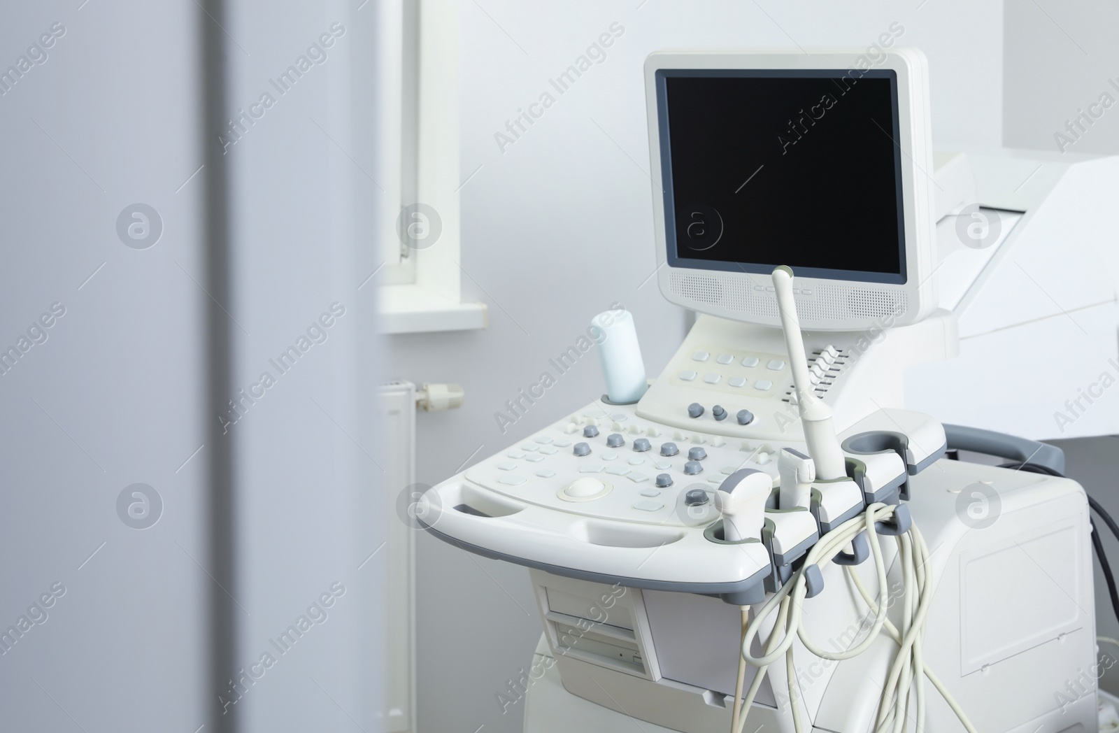 Photo of Modern ultrasound machine in office. Diagnostic technique