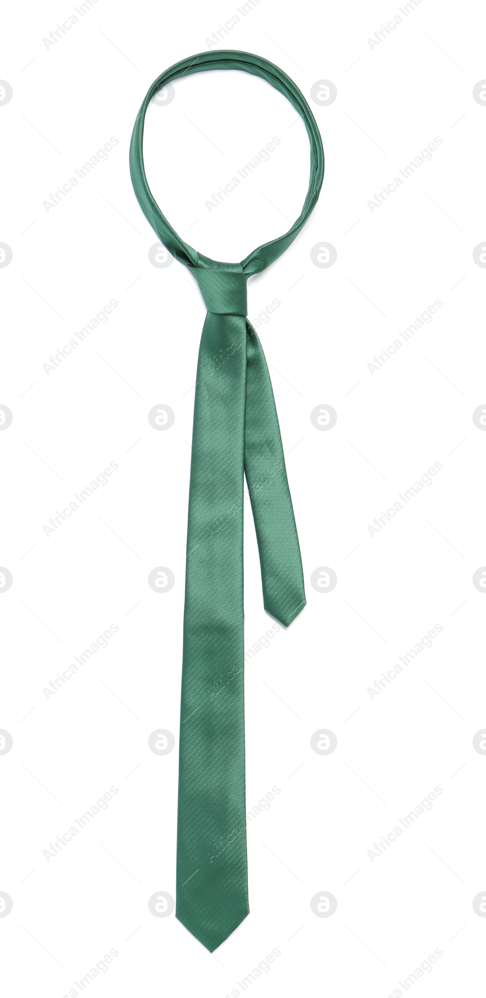 Photo of Stylish color male necktie isolated on white