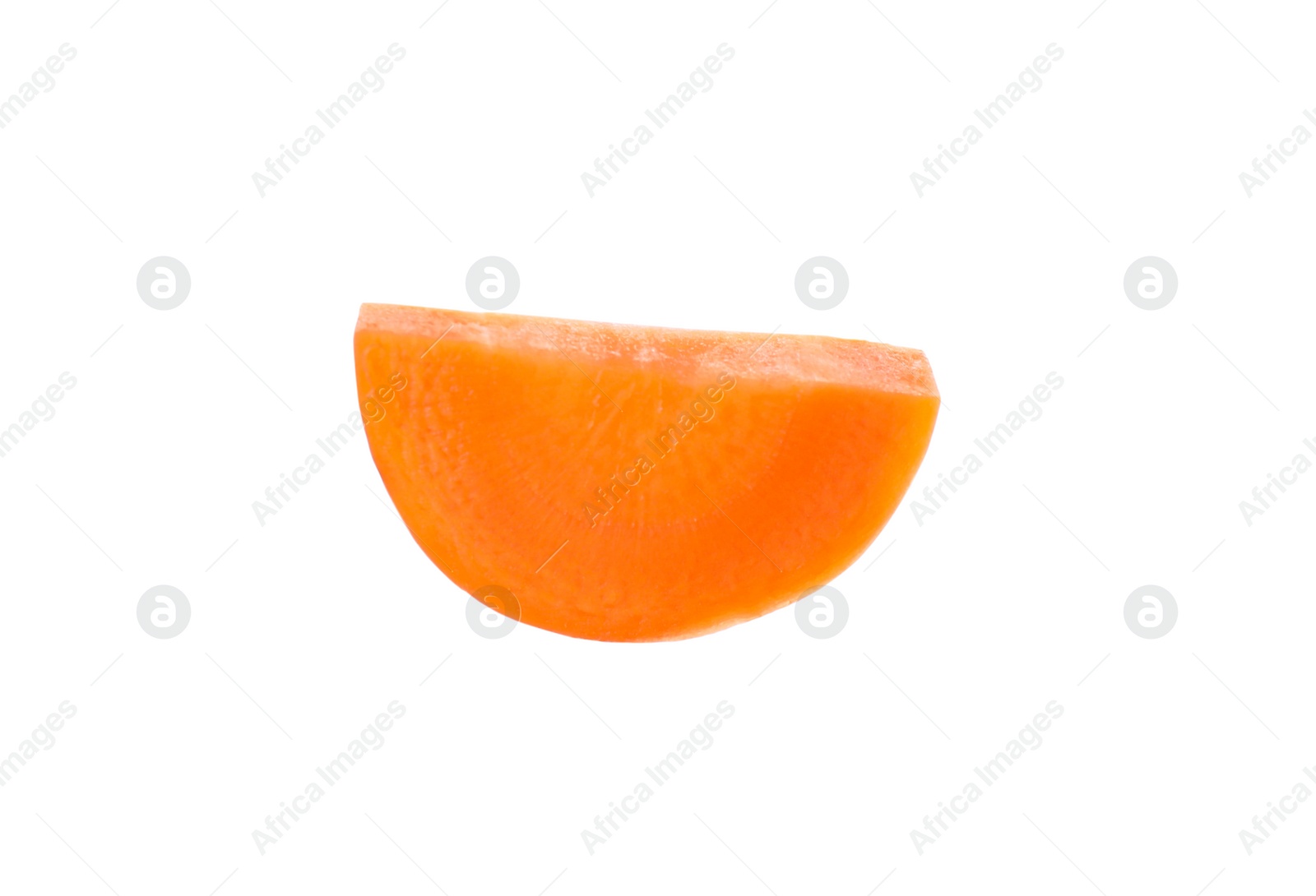 Piece of fresh ripe carrot isolated on white Photo of Piece of fresh ripe carrot isolated on white