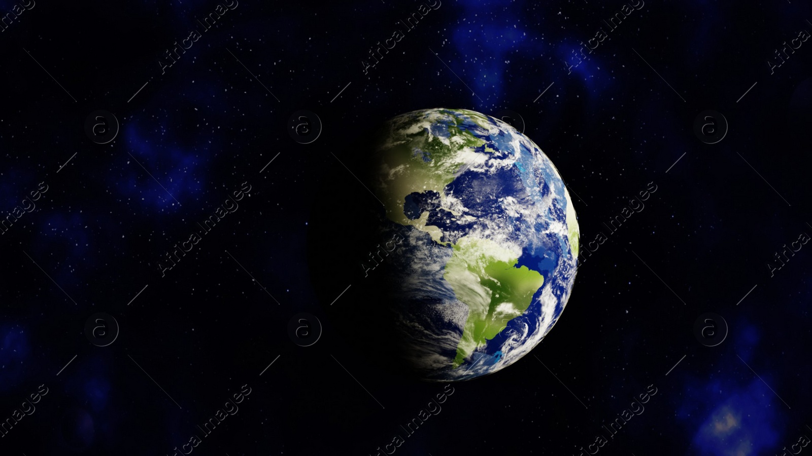 Illustration of View of Earth in open space, illustration