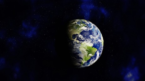 Illustration of View of Earth in open space, illustration