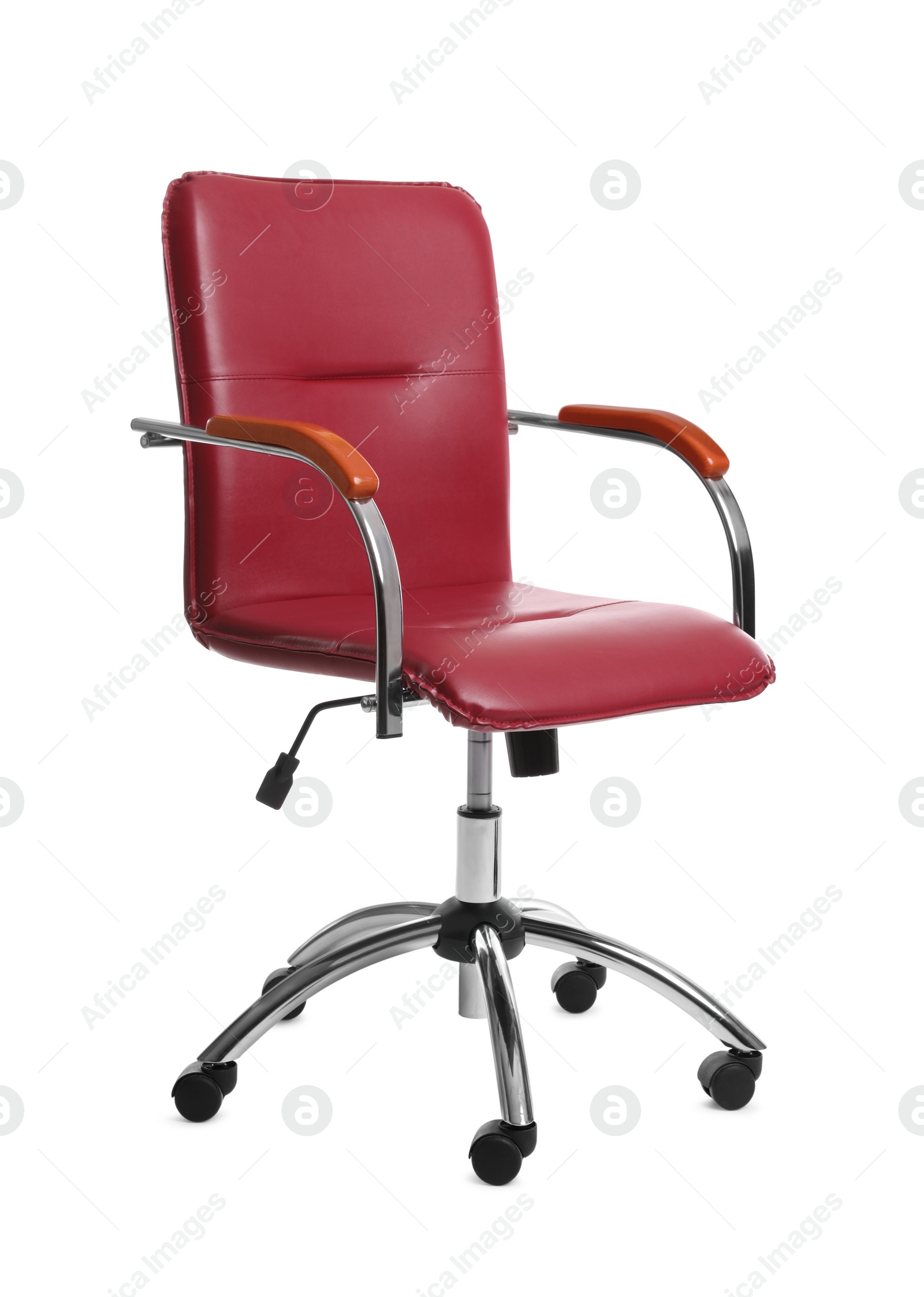 Photo of Comfortable leather office chair isolated on white