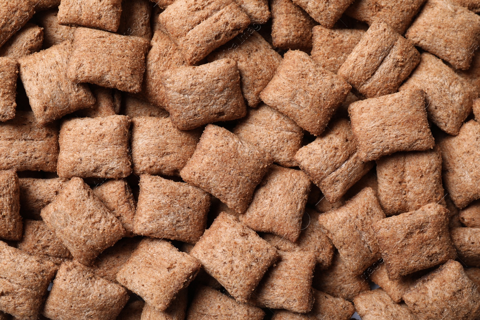 Photo of Crispy corn pads as background, top view