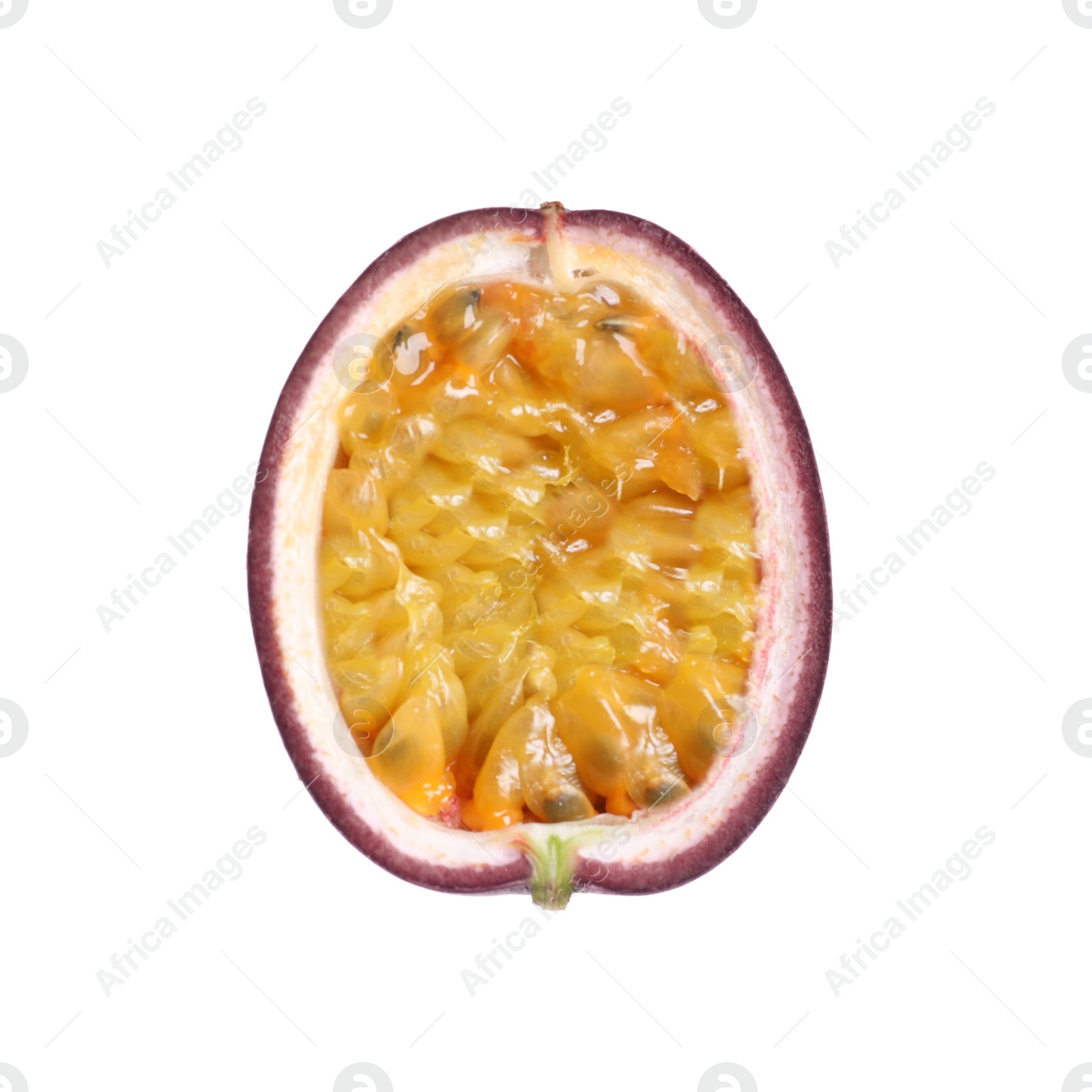 Photo of Half of passion fruit isolated on white