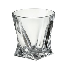 Photo of Empty glass for whiskey isolated on white