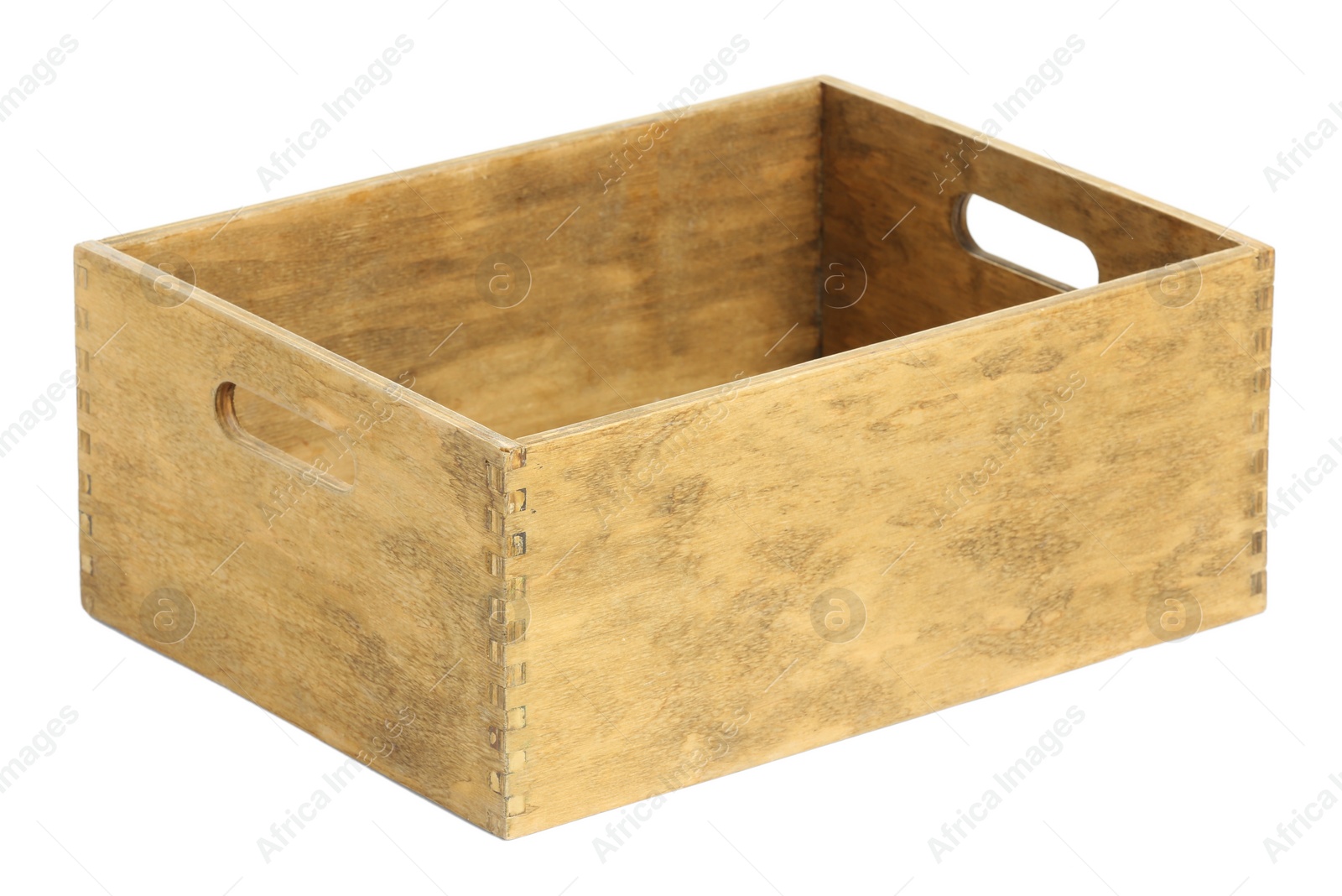 Photo of Wooden box for tools isolated on white