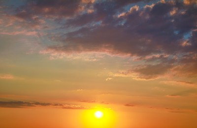 Photo of Picturesque view of beautiful sky with clouds at sunset