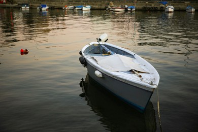 Photo of Beautiful view of river with moored boat