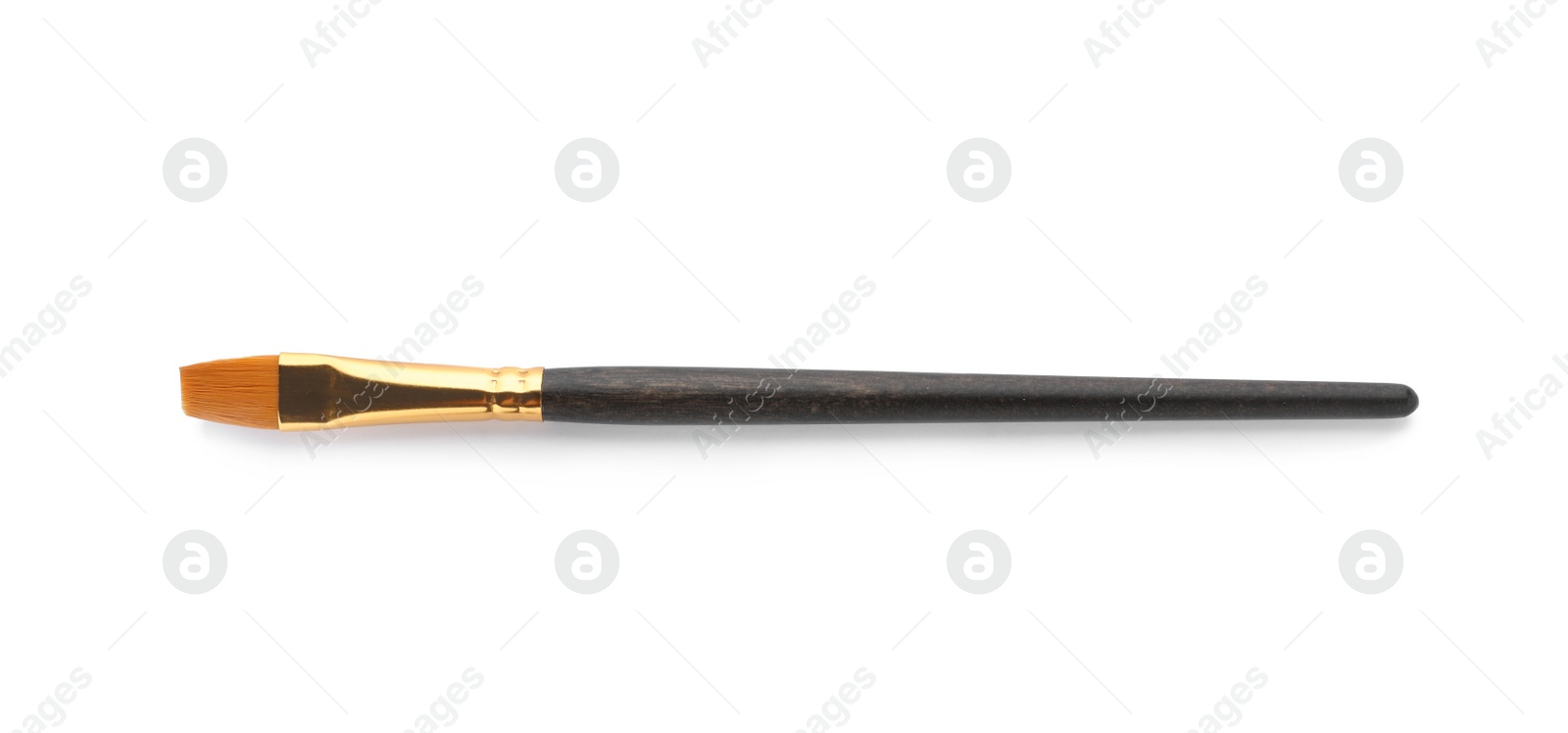 Photo of Brush for painting on white background. School stationery