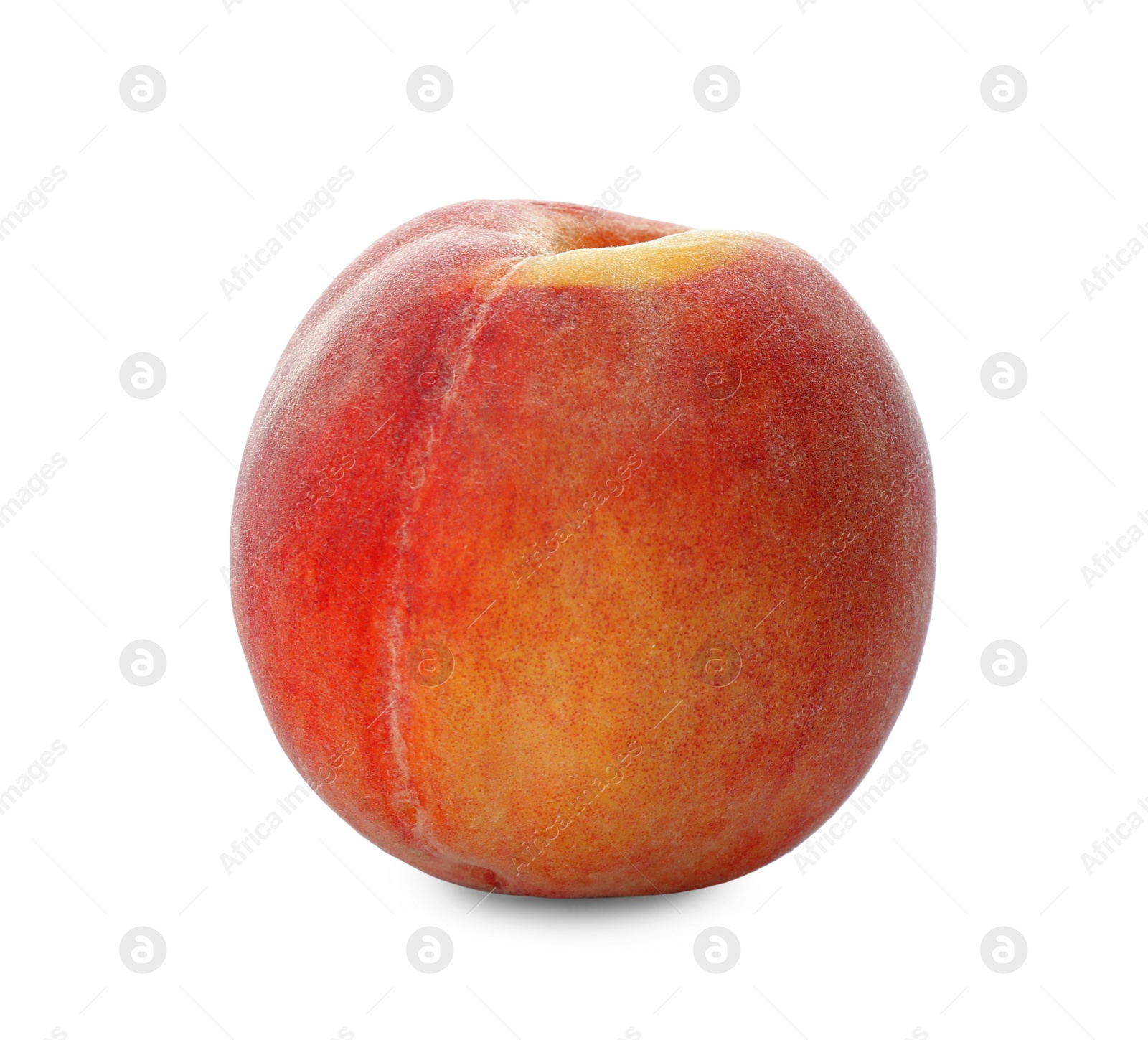 Photo of Delicious ripe juicy peach isolated on white