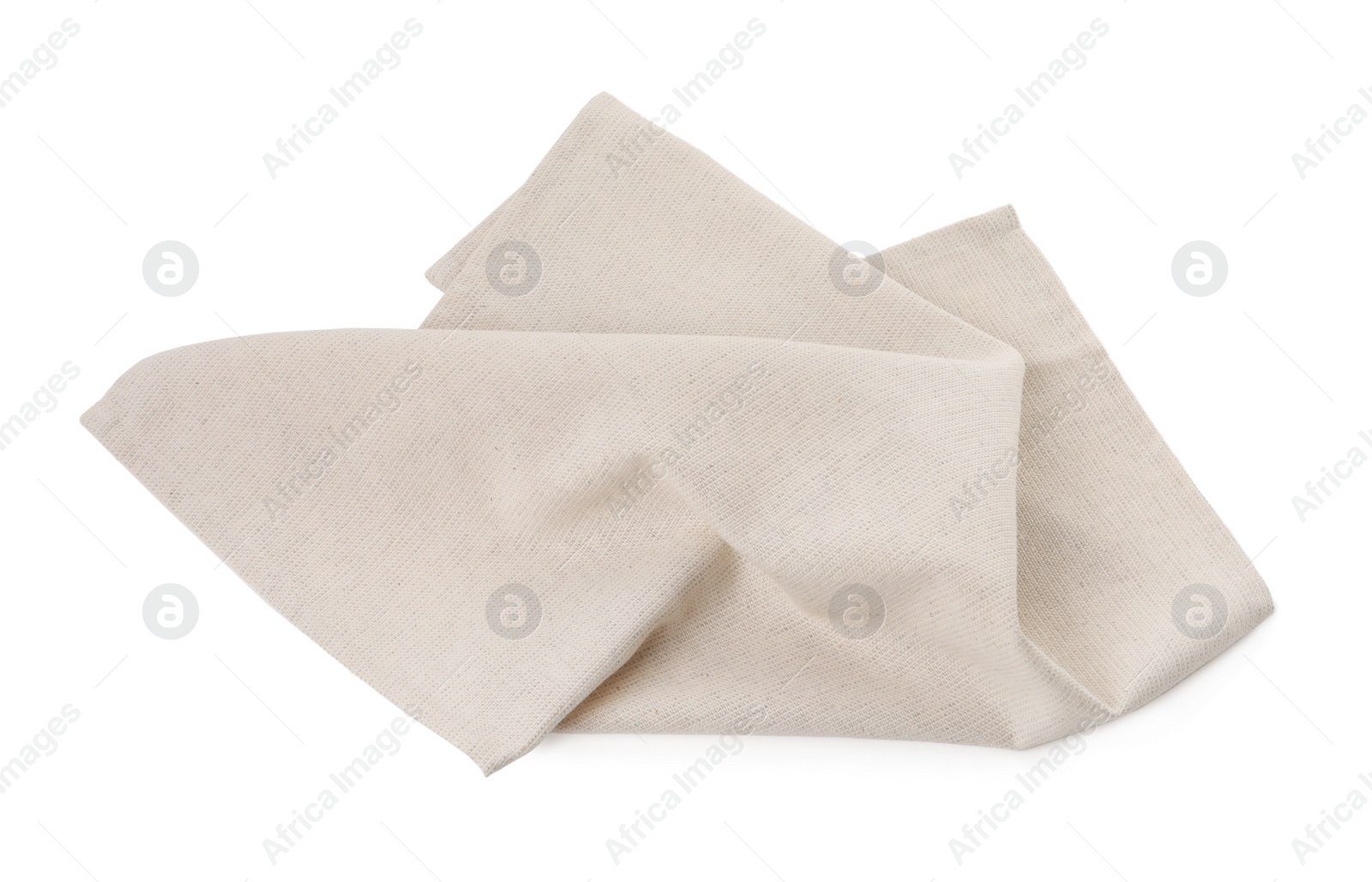 Photo of Fabric napkin for table setting on white background, top view