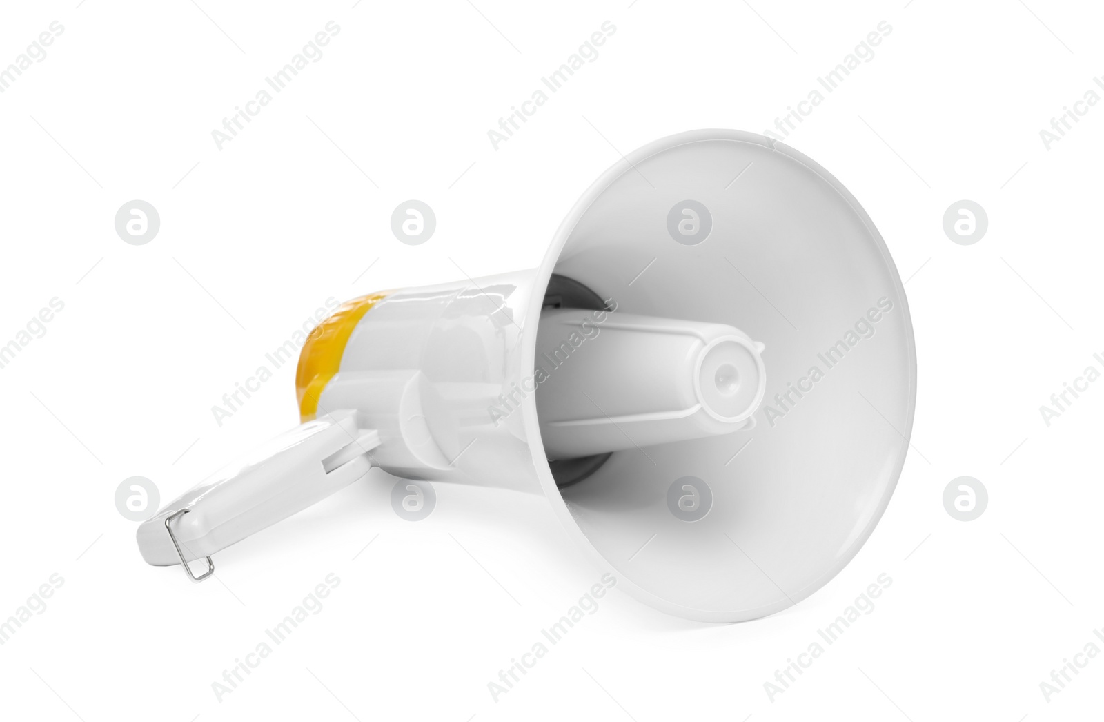 Photo of Electronic megaphone on white background