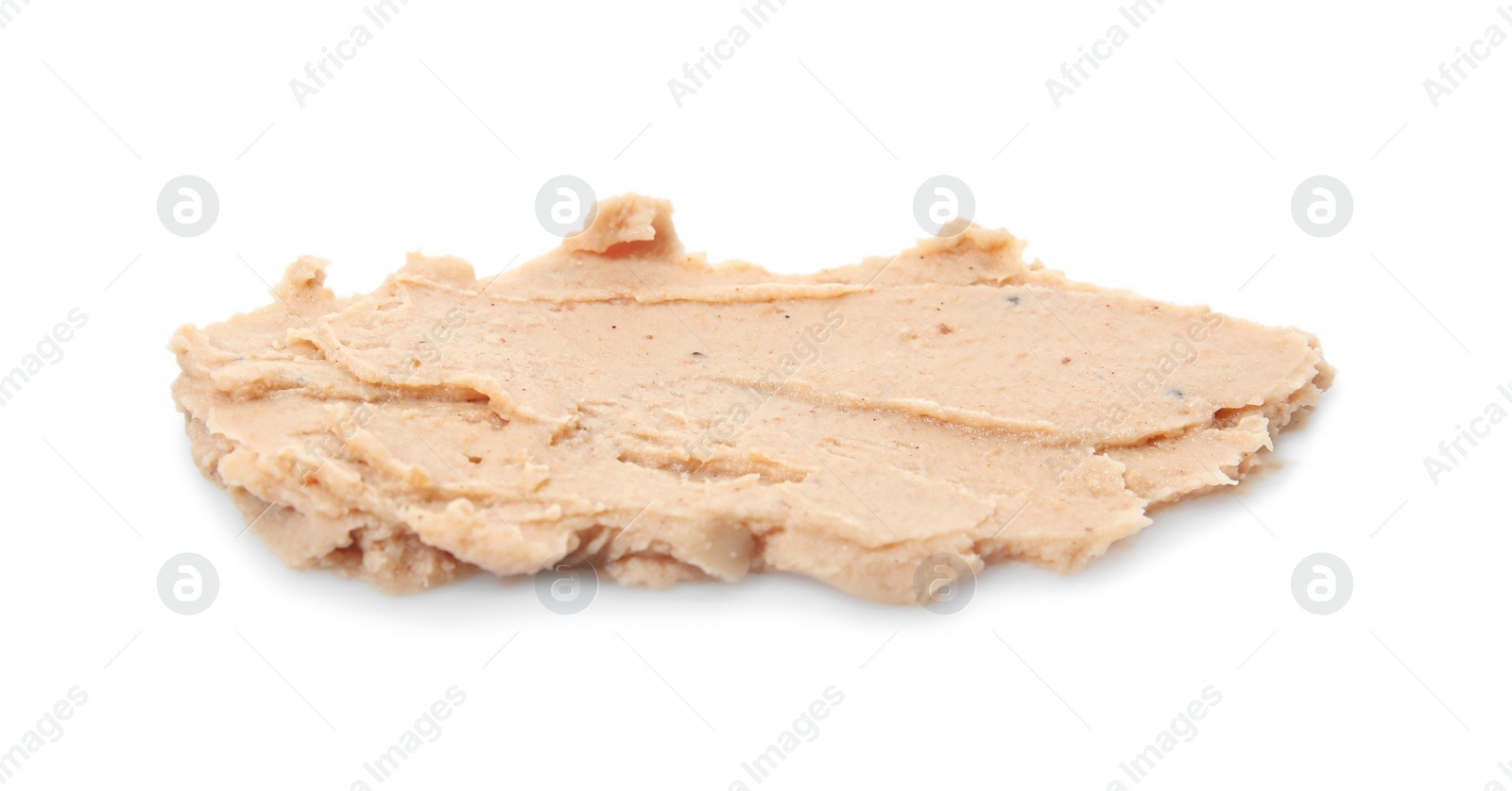 Photo of Smear of delicious liverwurst isolated on white