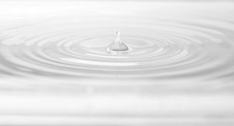 Image of Splash of water with drops as background, closeup
