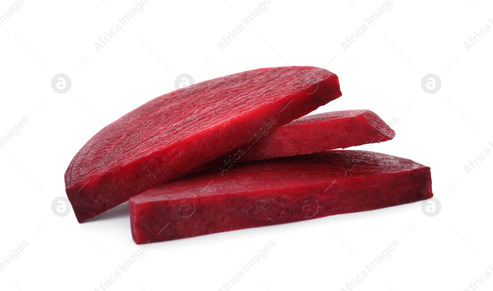 Photo of Cut fresh red beet isolated on white