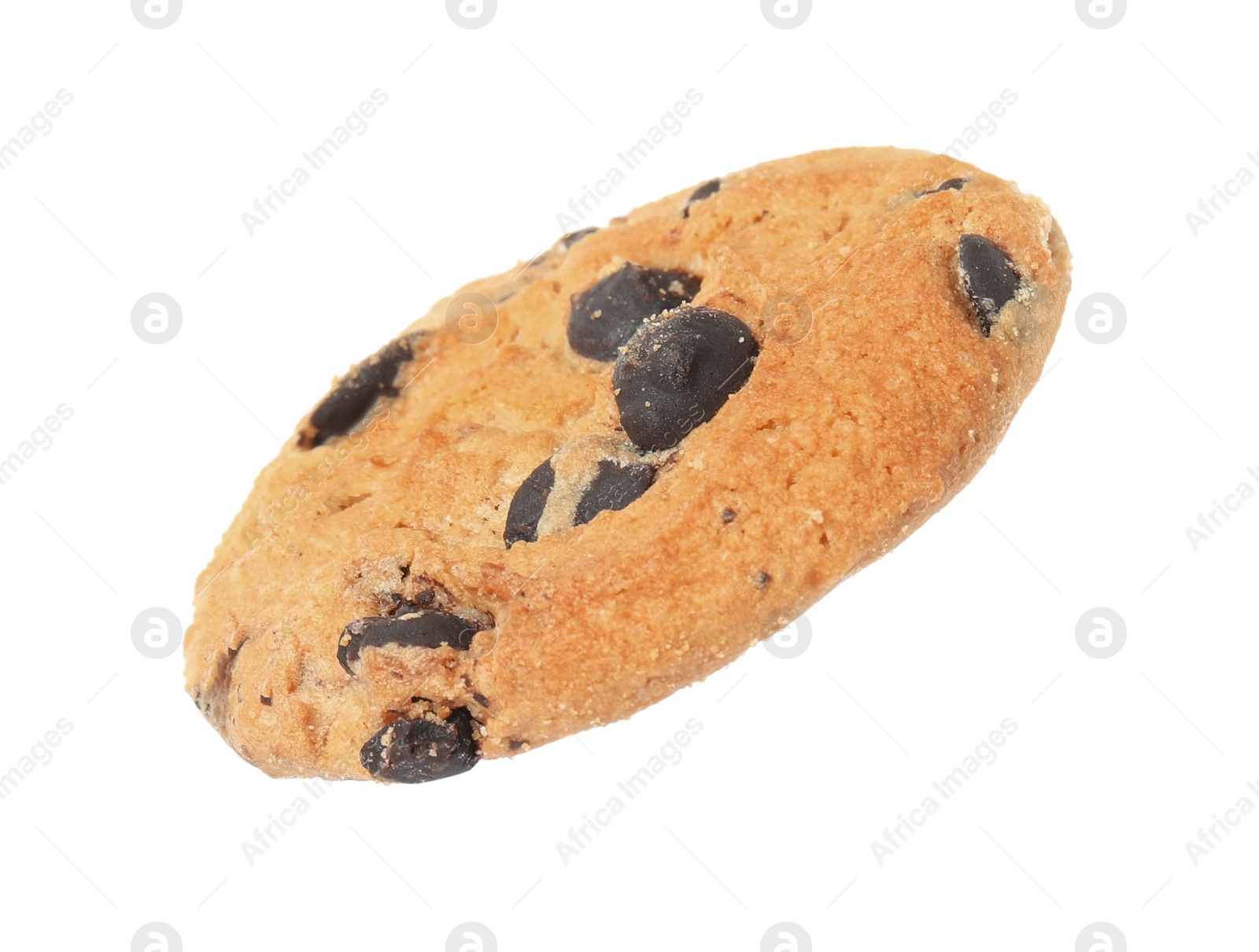 Photo of Delicious chocolate chip cookie isolated on white