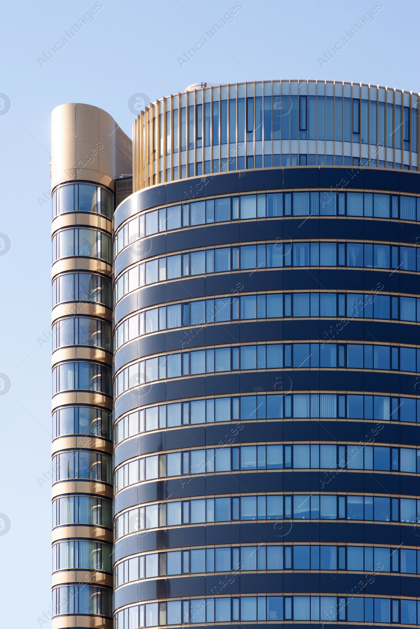 Photo of Beautiful view of modern building on sunny day