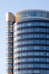 Beautiful view of modern building on sunny day