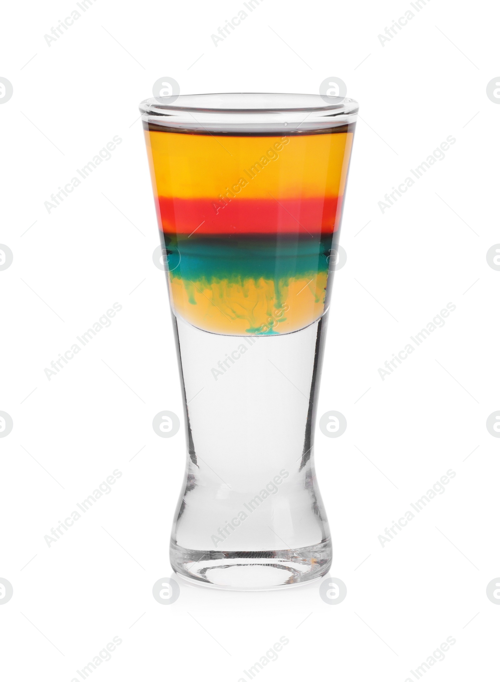 Photo of Shooter in shot glass isolated on white