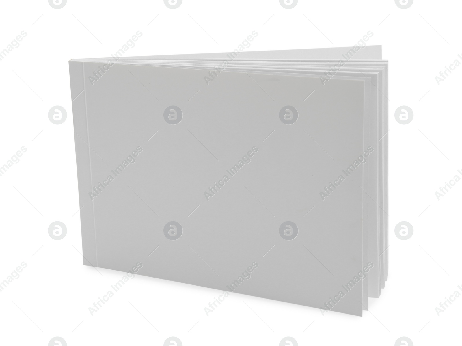 Photo of Blank paper brochure isolated on white. Mockup for design