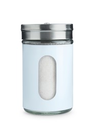 Photo of One stylish salt shaker isolated on white