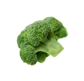 Fresh raw green broccoli isolated on white