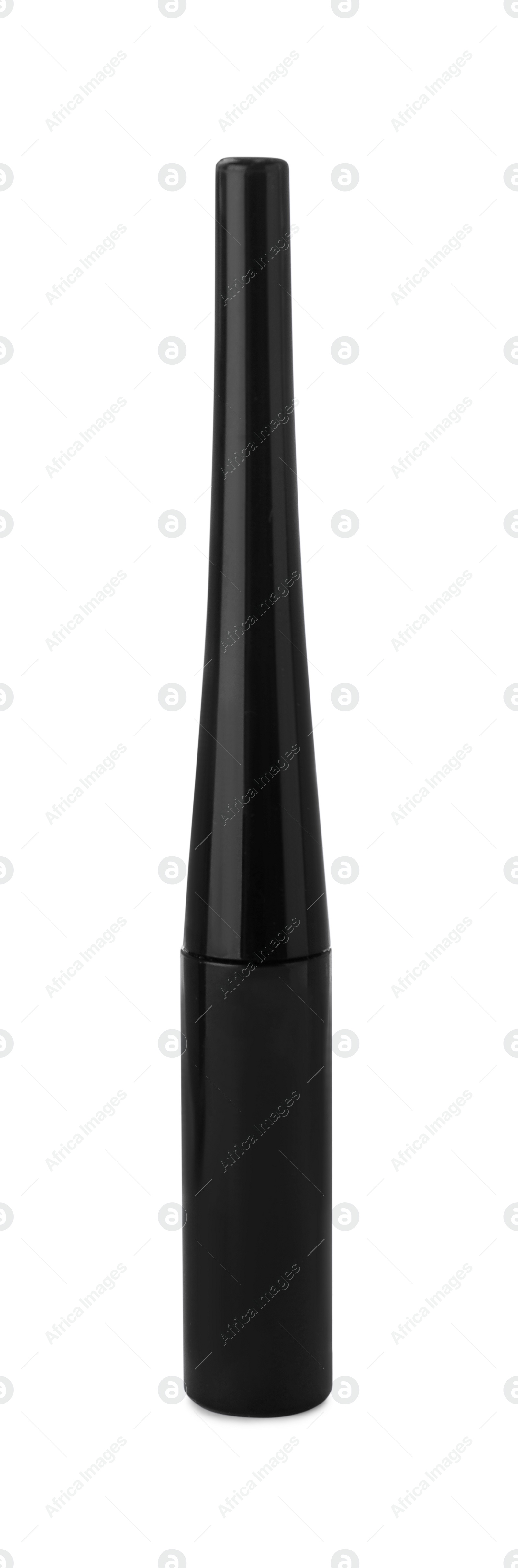 Photo of Black eyeliner isolated on white. Makeup product