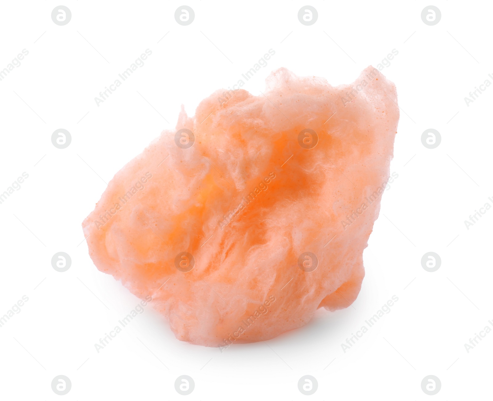 Photo of Sweet orange cotton candy isolated on white