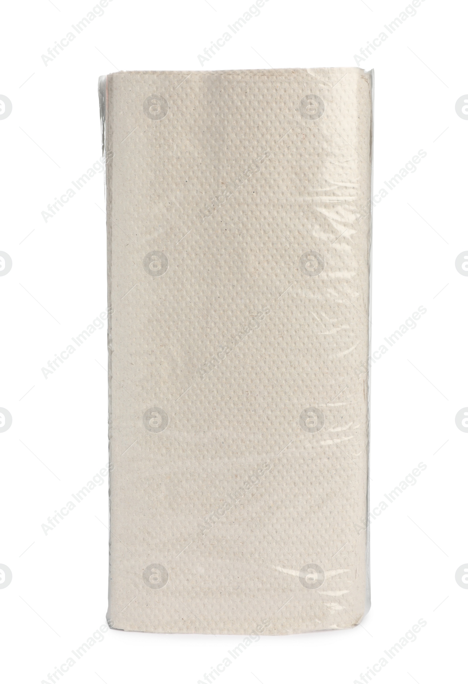 Photo of Package of paper towels isolated on white