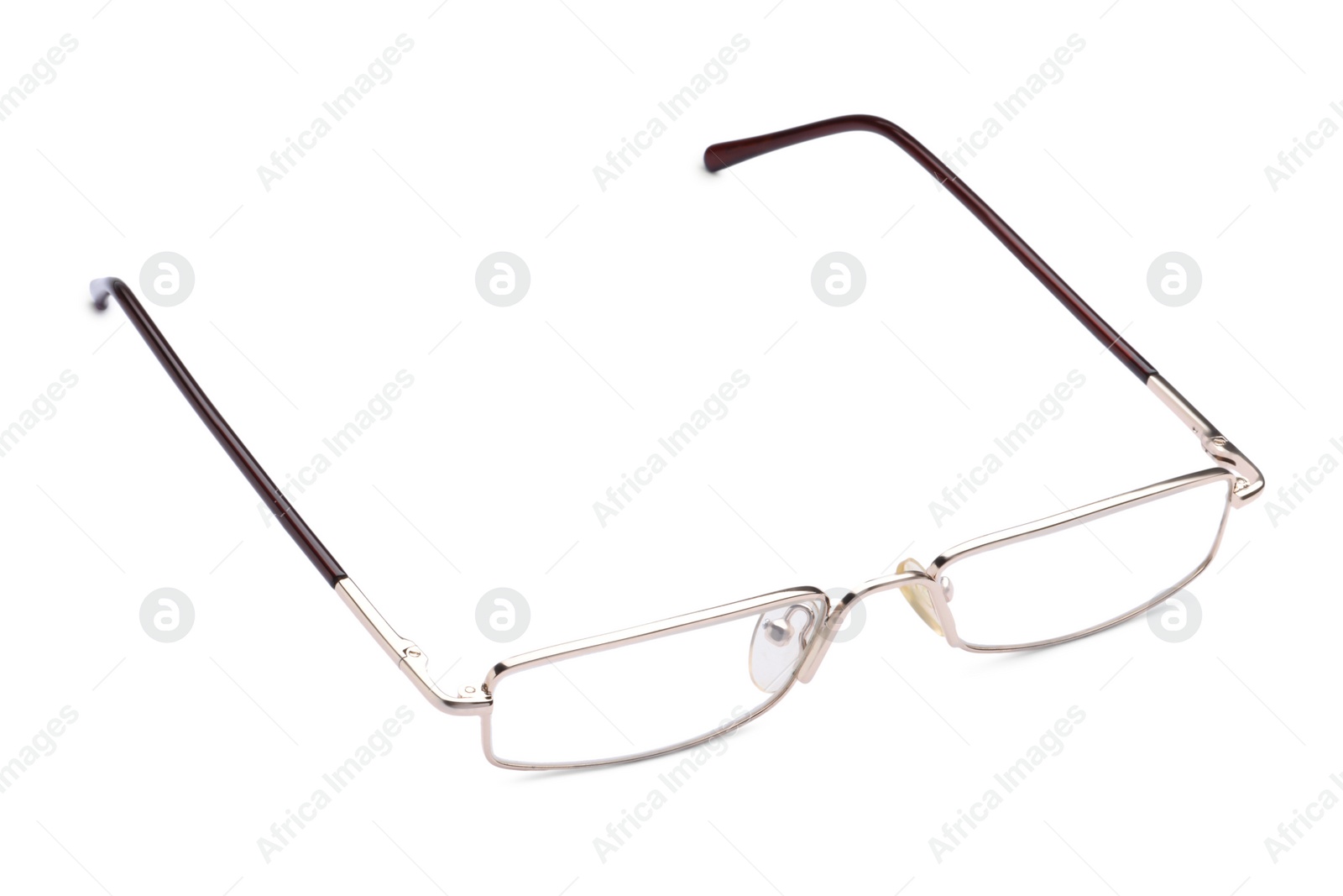 Photo of Stylish pair of glasses isolated on white