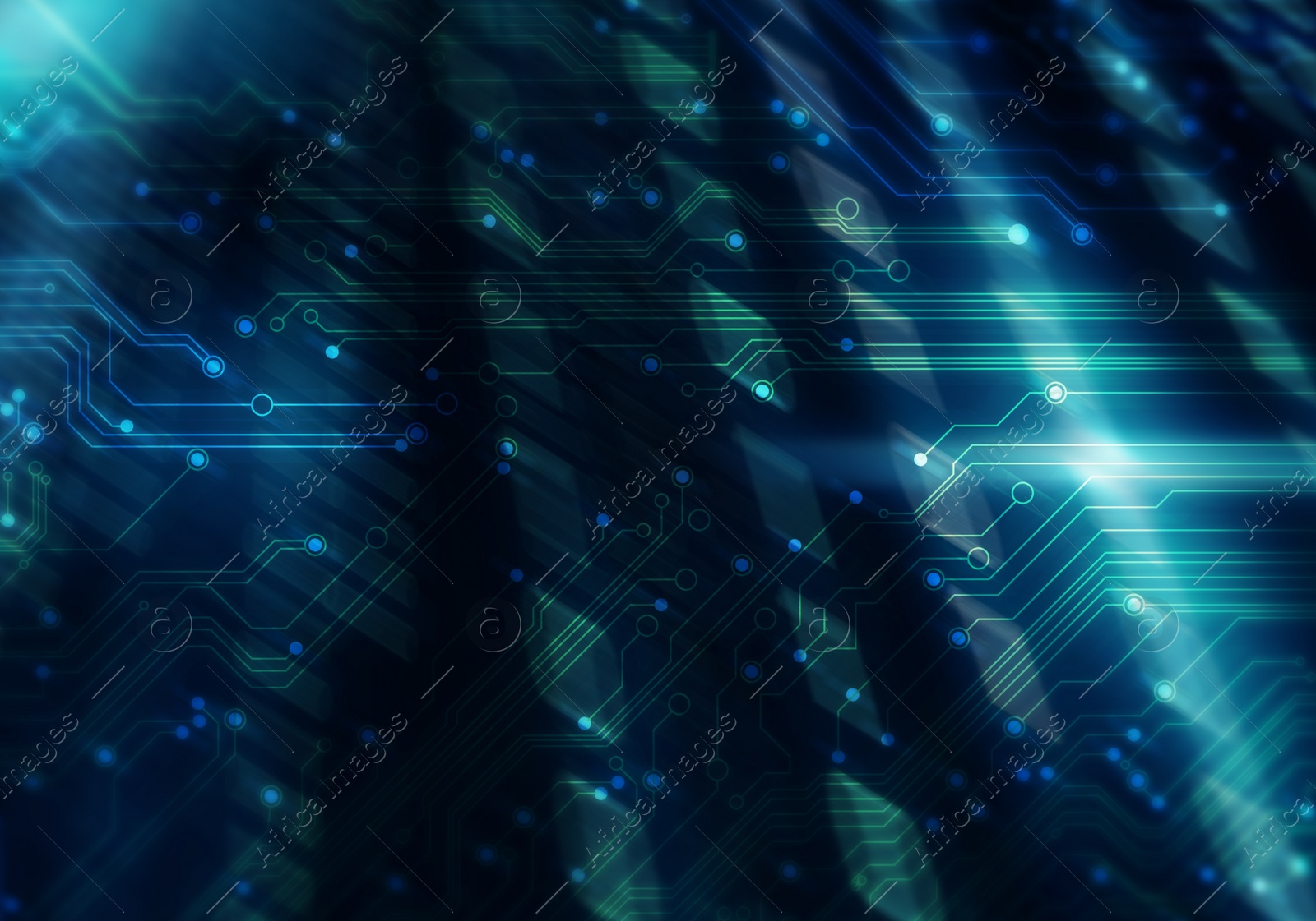 Illustration of Electronics and technology. Circuit board pattern illustration